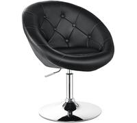 Garvee Tabouret De Bar avec Dossier, Cuir PU Hauteur Réglable, Pivotant 360°, Siège Matelassé Diamant - Chaise De Cuisine Et Bureau à Ascenseur Pneumatique