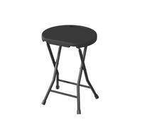 Garvee Tabouret Visiteur Pliant Portable - Léger et Robuste, capacité 270kg, Pieds antidérapants, poignée intégrée - Idéal Bureau, Salle d’Attente, extensionérieur - Couleur : Noir, 1 pièce