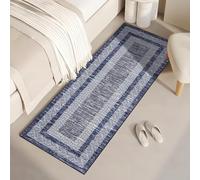 Garvee Tapis de Couloir extérieurérieur Moderne Ultra Doux Effet Cachemire - Antidérapant, Lavable, Design géométrique Fin - Salon, Cuisine, entrée - Bleu - 60x230cm - Stocké en Allemagne