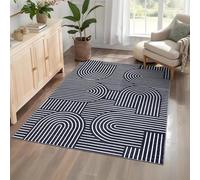 Garvee Tapis Lavable 200 x 290 cm, Motif Arc-en-Ciel Abstrait avec Envers Antidérapant en Caoutchouc, Moquette à Poils Courts Résistante Aux Taches pour Salon Et Chambre à Coucher