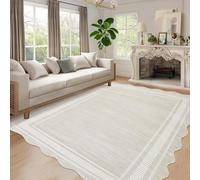 Garvee Tapis Lavable 8 x 10 avec Bord Festonné, Tapis à Poils Courts Résistant Aux Taches pour Salon, Chambre à Coucher, Bureau Et Chambre d'enfant