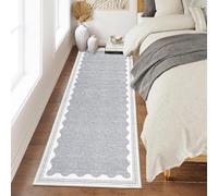 Garvee Tapis Moderne à Bordures Lavable en Machine - Ultra Doux, Poils Ras, Antidérapant Et Pliable - Tapis d‘Intérieur Léger Et Résistant Aux Taches pour Salon, Chambre Et Bureau