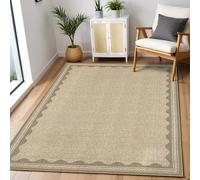 Garvee Tapis Moderne à Bordures Lavable en Machine - Ultra Doux, Poils Ras, Antidérapant Et Pliable - Tapis d‘Intérieur Léger Et Résistant Aux Taches pour Salon, Chambre Et Bureau