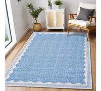 Garvee Tapis Moderne à Bordures Lavable en Machine - Ultra Doux, Poils Ras, Antidérapant Et Pliable - Tapis d‘Intérieur Léger Et Résistant Aux Taches pour Salon, Chambre Et Bureau