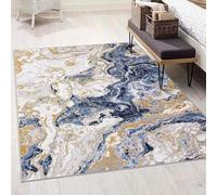 Garvee Tapis Moderne Marbre - Décontaminable, Antidérapant pour Salon Et Chambre, Design Contemporain, 120 * 170 cm