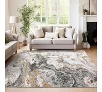 Garvee Tapis Moderne Marbre - Décontaminable, Antidérapant pour Salon Et Chambre, Design Contemporain, 60 * 230 cm
