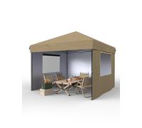 Garvee Tente-baldaquin pop-up de 3 x 3 m pour une personne, abri commercial instantané, 3 parois latérales + kaki