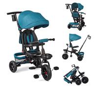 Garvee Tricycle Bébé Évolutif 6 En 1, Tricycle Évolutif 10 Mois à 5 Ans Jusqu'à 25 kg, Vélo Poussette Bebe Avec Pare Soleil, Siège Pivotant à 360°, Pédale