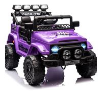 Garvee Voiture Électrique 12V, Véhicule Électrique avec Télécommande 2,4G, 3 Vitesses, Musique & LED & Klaxon, Auto Électrique pour Enfants 3+ Ans