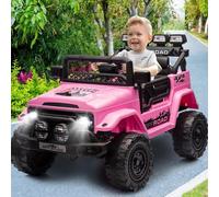 Garvee Voiture Électrique 12V, Véhicule Électrique avec Télécommande 2,4G, 3 Vitesses, Musique & LED & Klaxon, Auto Électrique pour Enfants 3+ Ans