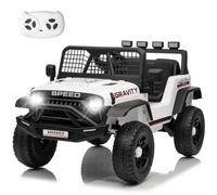 Garvee Voiture électrique Enfants 12V, 2 Modes, Télécommande, Musique, LED
