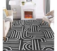 Garvee Washed Backfold Rug 5x8, ImitationCashmere for Living Room Bedroom