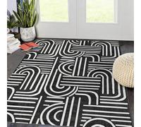 Garvee Washed Backfold Rug 6x9, ImitationCashmere for Living Room Bedroom