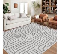 Garvee Washed Backfold Rug 6x9, ImitationCashmere for Living Room Bedroom