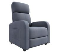 GarveeHome 2-Piece Ergonomic Recliner Sofa Set - Manual Adjustable, High Backrest, Wide Armrests, Thick Padding, Side Pocket - Ideal for Living Room & Home Theater - Dark Grey (F36-30)