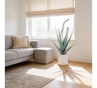 GarveeHome Aloe Vera Artificiel 102 * 22cm Plante Plante Plante Artificielle Plante Succulente avec Pierre et Fleurs Plante Artificielle Agave en Pot Plantes Succulentes Plastique pour Bureau Salon