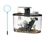 GarveeHome Aquarium intelligent pour aquarium, kit de démarrage intelligent avec filtre à lumière LED, pompe à eau silencieuse, système autonettoyant, verre haute transparence pour décorer les plantes