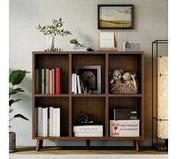 GarveeHome Bibliothèque Moderne 6 Cubes - Rangement Ouvert en Bois mi-siècle - Séparateur ou présentoir pour Bureau, Salon, Chambre