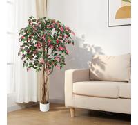 GarveeHome Bougainvillier Artificiel 120/160/180 cm | Grande Plante Artificielle en Pot avec Fleurs | Idéal pour Le Salon, l'entrée et Le Bureau | Décoration sans Entretien