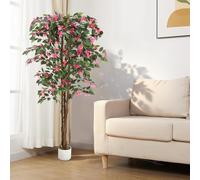 GarveeHome Bougainvillier Artificiel 120/160/180 cm | Grande Plante Artificielle en Pot avec Fleurs | Idéal pour Le Salon, l'entrée et Le Bureau | Décoration sans Entretien