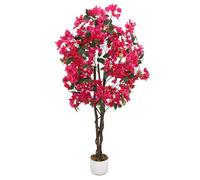 GarveeHome Bougainvillier Artificiel 120 cm/150 cm avec Tronc Naturel - Fleurs triplées Roses - Plante Artificielle réaliste en Pot pour Jardin, Balcon et Appartement