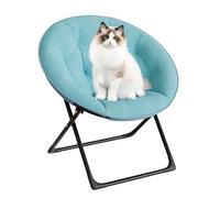 GarveeHome Chaise Lune Pliante en Fausse Fourrure Douce - Siège Confortable et Robuste, Structure métal Noir, idéale Chambre, Salon ou Coin Lecture, Assise - Vert Green 100 (Douillet 1150 Black Legs)