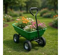 GarveeHome Chariot de Jardin, Diable avec 2 Roues pneumatiques, brouette de 272 kg, Grande brouette, Chariot de Transport pour la Maison et la Cour,