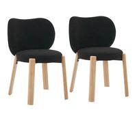 GarveeHome Confort salutérieur pour Le Maquillage - Fauteuil d'appoint en Velours Nounours, Dossier courbé, Pieds métal doré, Parfait pour Chambre, Salon, Bureau, Repose-Pieds Inclus -Black