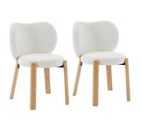 GarveeHome Confort salutérieur pour Le Maquillage - Fauteuil d'appoint Moderne en Tissu Nounours, | White