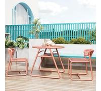 GarveeHome Ensemble bistrot résistant et ergonomique pour jardin - Table et chaises modernes en fer - Facile à nettoyer, compact, idéal pour terrasse, patio ou balcon