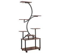 GarveeHome Étagère à Plantes de Croissance - Étagère de Culture 8 Niveaux 150 cm - Lampe Horticole Intégrée - Structure Métal & Bois pour Intérieur/Balcon - Jardinage Urbain