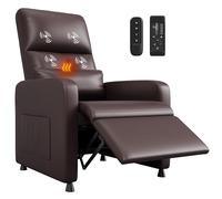 GarveeHome Fauteuil de Relaxation électrique, Fauteuil de Relaxation, Fauteuil de Massage, avec Fonction chauffante, Fauteuil TV réglable avec Repose-Pieds, canapé Simple, pour Salon, Chambre à