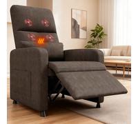 GarveeHome Fauteuil de télévision électrique - Fauteuil de Relaxation - Fauteuil de Massage avec Fonction chauffante - Fauteuil TV réglable avec Repose-Pieds - Canapé Simple pour Salon, Chambre à