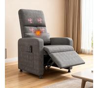GarveeHome Fauteuil de télévision électrique - Fauteuil de Relaxation - Fauteuil de Massage avec Fonction chauffante - Fauteuil TV réglable avec Repose-Pieds - Canapé Simple pour Salon, Chambre à