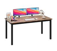 GarveeHome Grand Bureau Informatique 160cm - Design Moderne pour Bureau, Maison Ou Direction - Structure en Métal Noir Robuste - Idéal pour Gaming, Écriture Ou Travail