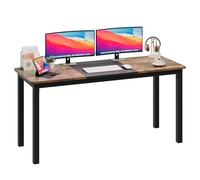 GarveeHome Grand Bureau Informatique 160cm - Design Moderne pour Bureau, Maison Ou Direction - Structure en Métal Noir Robuste - Idéal pour Gaming, Écriture Ou Travail