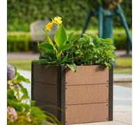 GarveeHome Jardinière Surélevée, 49x49x45cm, pour Le Jardinage De Légumes, d'Herbes Aromatiques Et De Fleurs - Jardinière Durable De Style Bois, Facile à Déplacer Et à Nettoyer