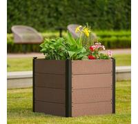 GarveeHome Jardinière Surélevée, 64x64x60cm, pour Le Jardinage De Légumes, d'Herbes Aromatiques Et De Fleurs - Jardinière Durable De Style Bois, Facile à Déplacer Et à Nettoyer