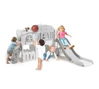 GarveeHome Kit de Jeu 8 en 1 pour Les Tout-Petits de 1 à 3 Ans, avec Cadre d'escalade, Tunnel d'éveil, Panier de Basket, télescope et Rangement de Jouets pour l'intérieur et l'extérieur