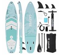 GarveeHome Kit de Planche de Stand-up Paddle Gonflable de qualité supérieure avec Support Universel pour Appareil Photo, Accessoires complets, pagaie réglable, débutant, avancé