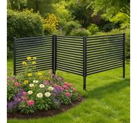 GarveeHome Lot de 2 cloisons de séparation de jardin, 120 x 180 cm, treillis en métal robuste pour jardin et balcon, polyvalent, comme grille pour plantes, brise-vue et balcon