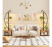 GarveeHome Lot de 2 Étagères de Culture 6 Niveaux 175 cm - Structure Acier Renforcé avec Lampe Horticole et roulettes - pour Jardinage Urbain Intérieur/Balcon