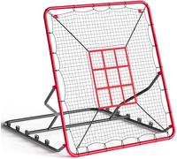 GarveeHome Maillot de Baseball Rebounder 9 Poches Objectif avec Angles réglables, Filet d'entraînement Multi-Angles pour Le Football, Le Volley-Ball, Le Basket-Ball, la Crosse et Bien Plus Encore