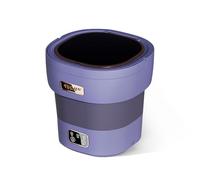 GarveeHome Mini machine à laver, pliable, 12 l, pour camping, avec essoreuse, nettoyage en profondeur de voyage, pour dortoirs, camping-cars, appartements, violet