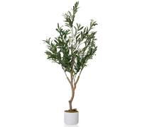 GarveeHome Olivier Artificiel 60/120/130/135/150/160 cm, Plante en Pot avec Feuilles réalistes et 8/14/20/22/34/44 Fruits, Plante Artificielle décorative à Feuilles persistantes pour la Maison