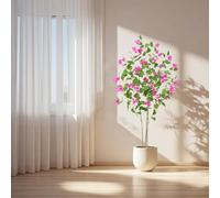 GarveeHome Plantes Artificielles150cm,Arbre Artificiel Bougainvillier- Feuillage Toucher Réaliste Haute Définition - Décoration Studio Photo/Intérieur - Plante Artificielle Grand Format avec Fût n