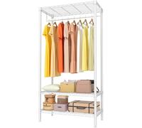 GarveeHome Portant à vêtements, penderie ouverte, capacité de charge 300 kg, avec étagère réglable, tringle à vêtements pour chambre à coucher, linge, 90 x 45 x 175 cm