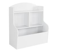 GarveeHome Rangement modulable Enfant 3 Niveaux - Bibliothèque et étagère à Jouets avec Compartiments, Design sécurisé, Facile à Assembler - Idéal Chambre, Salle de Jeux, Maternelle - Couleur Blanc
