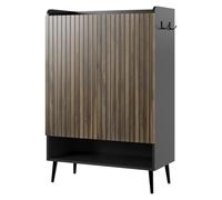 GarveeHome Shoe Cabinet，Large Shoe Cabinet with 2 Doors,Adjustable Shelves, Shoe Organizer with Doors for Hallway, Entryway, Living Room Black