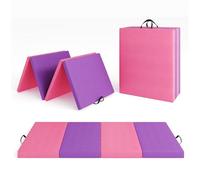 GarveeHome Tapis de gymnastique pliable et tapis d'entraînement et tapis de gymnastique épais avec poignées de transport, 188 x 31 x 61 cm Tapis de sol portable pour la maison, pour pilates, aérobic